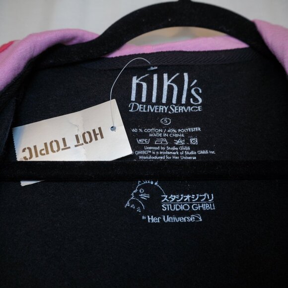 Kiki's Delivery Service Jiji Hoodie - Kawaii Jacket Hot Topic Anime Ghibli NWT S - Picture 4 of 7